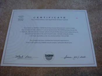 Sabian 1 of 100!