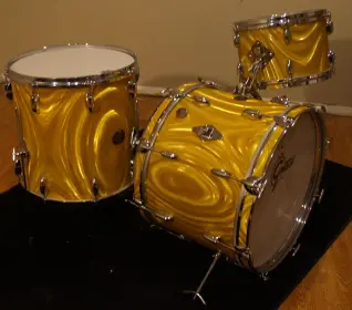 3pc Vintage Gretsch drums - 12/16/20 all original - complete -CLEAN