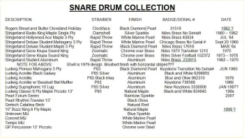 My Snare drum collection