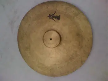 Antique Chinese lion cymbal, tiny hole