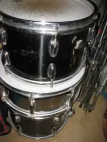 Vintage Slingerland 6 piece early 70s kit in Black Chrome w/ Photos