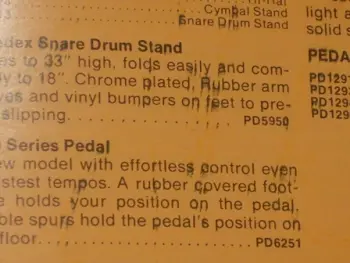 Premier 1973 Drum catalog