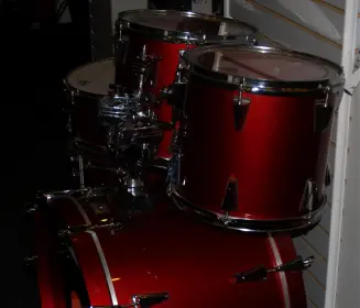 Tama granstar 5pc in candy red lacquer, 12 13 16 22  w/ matching snare - $599 + ship