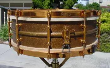 1926-27 Ludwig &amp; Ludwig 5x14 Ludwigold/brass Standard Model