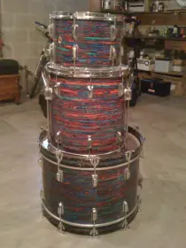 1968 ludwig psychedelic red shells