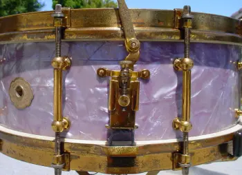 1929 Slingerland 5x14 Lavender Pearl Tone Flange Artist Model