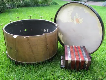 HELP ID 1920's Ludwig Coffee Table Bass Drum