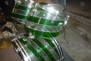 Rare Ludwig Vitalite Green/Clear Spiral Pattern