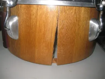 wood timbale repair job (I'm not dead yet)