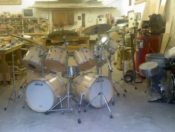 Newbie wraps a drum