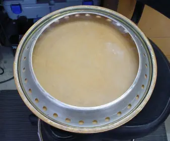 1928-34 SLINGERLAND 6.5x14 WALNUT/ARTGOLD TONE FLANGE ARTIST MODEL