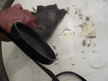Safe way to remove adhesive residue from calf heads?