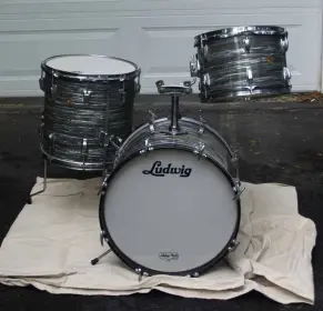 60's Ludwig Jazz Bop drums! 14x18 , 8x12, 14x14, oyster pearl! RARE!!