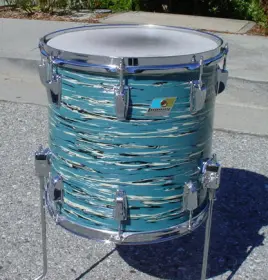 PRICE CHECK:1971 14x14 LUDWIG SUPER CLASSIC OYSTER BLUE BOWLING BALL FLOOR TOM