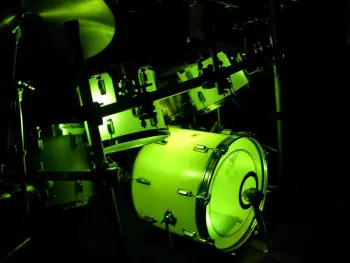 Green glass drums
