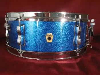 Ludwig Blue Sparkle Pioneer Snare w/ Case - $175