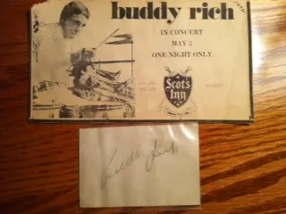 Buddy Rich/ Louie Bellson autographs. 25 years of Modern Drummer