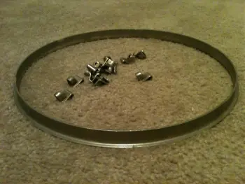 Snare Rims for wooden rims slingy clips for tube lugs.