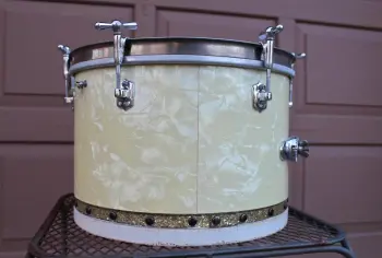 Vintage 1938 Ludwig 13x9&quot; &quot;Tunable Tom-Tom&quot; Drum - White Marine Pearl