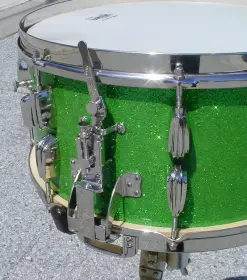 1939-1941 SLINGERLAND 7x14 SPARKLING GREEN HOLLYWOOD ACE SWING MODEL RADIO KING