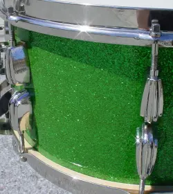 1939-1941 SLINGERLAND 7x14 SPARKLING GREEN HOLLYWOOD ACE SWING MODEL RADIO KING