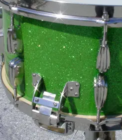 1939-1941 SLINGERLAND 7x14 SPARKLING GREEN HOLLYWOOD ACE SWING MODEL RADIO KING