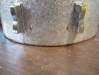 Filling holes with the original sparkle wrap.