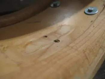 Repairing a dent in a drum