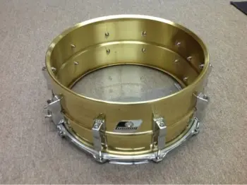 Ludwig Black and white badge brass snare