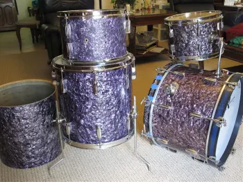Rogers Purple Diamond Pearl Drums - Project 20.12.13.16.16