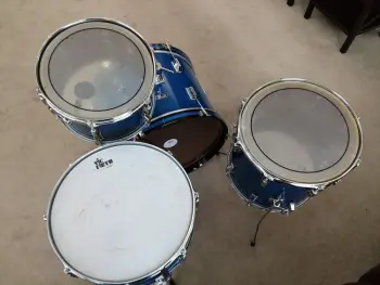70's MIJ/MIT CB 700 4 piece in Blue Glitter 12/14/20/14SD