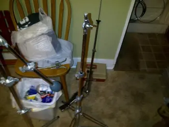 70s Rogers cymbal stands - 1 straight, 1 boom