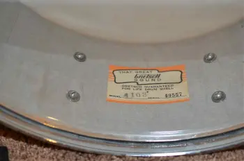 1960's Gretsch 4103 Round Badge Snare in WMP - all original