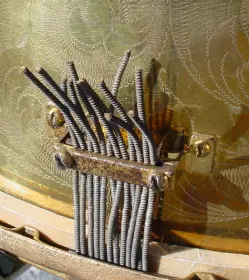 1920-24 LEEDY 6 x 15 GOLD PLATED/FANCY-ENGRAVED MULTI-MODEL &quot;CLASSIC&quot; SNARE DRUM