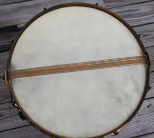 Leedy Black Elite--my first engraved brass snare!