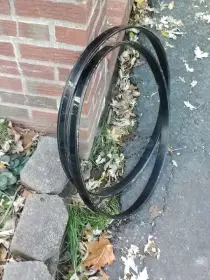 22&quot; bass drum hoops off of a Gretsch Round Badge bass drum
