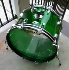 Green Vistalite Big Beat w/Matching 10 Lug Snare