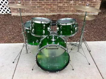 Green Vistalite Big Beat w/Matching 10 Lug Snare