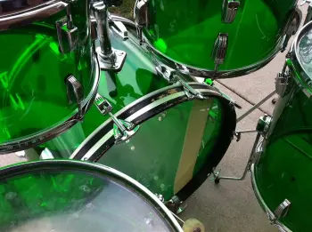 Green Vistalite Big Beat w/Matching 10 Lug Snare