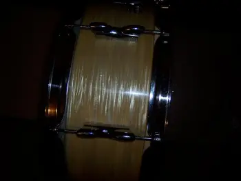 1960's Olympic white pearl shimmer snare drum