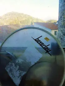 Beverley/year?/bass drum head restoration