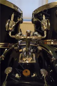 UK Hayman Vibrasonic full black drum set