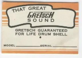Gretsch shell label