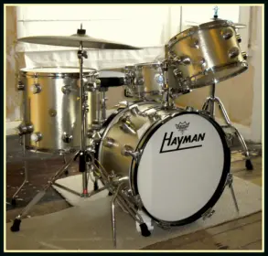Vintage Hayman Vibrasonic Drum Kit 12&quot; 13&quot; 14&quot; floor 18&quot; bass drum for sale of E