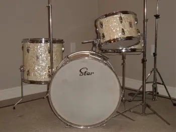 Orange sparkle &quot;Star&quot; drums (barn fresh sorta)