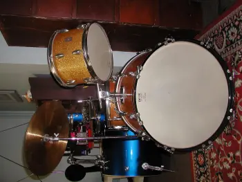 Orange sparkle &quot;Star&quot; drums (barn fresh sorta)