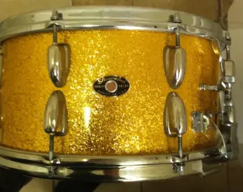 1950's Radio King snare. Gold Sparkle