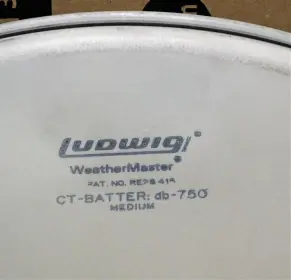 Vintage Ludwig WeatherMaster 18&quot; Inch Batter Tom Drum Head Coated CT-BATTER