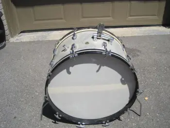 Ludwig Pre serial Keystone 20&quot; bd &amp; a Keystone 16&quot; flr tom silver (1968)