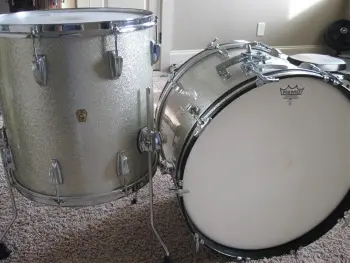1966 Ludwig 22 and 16 Floor Tom - Silver Sparkle